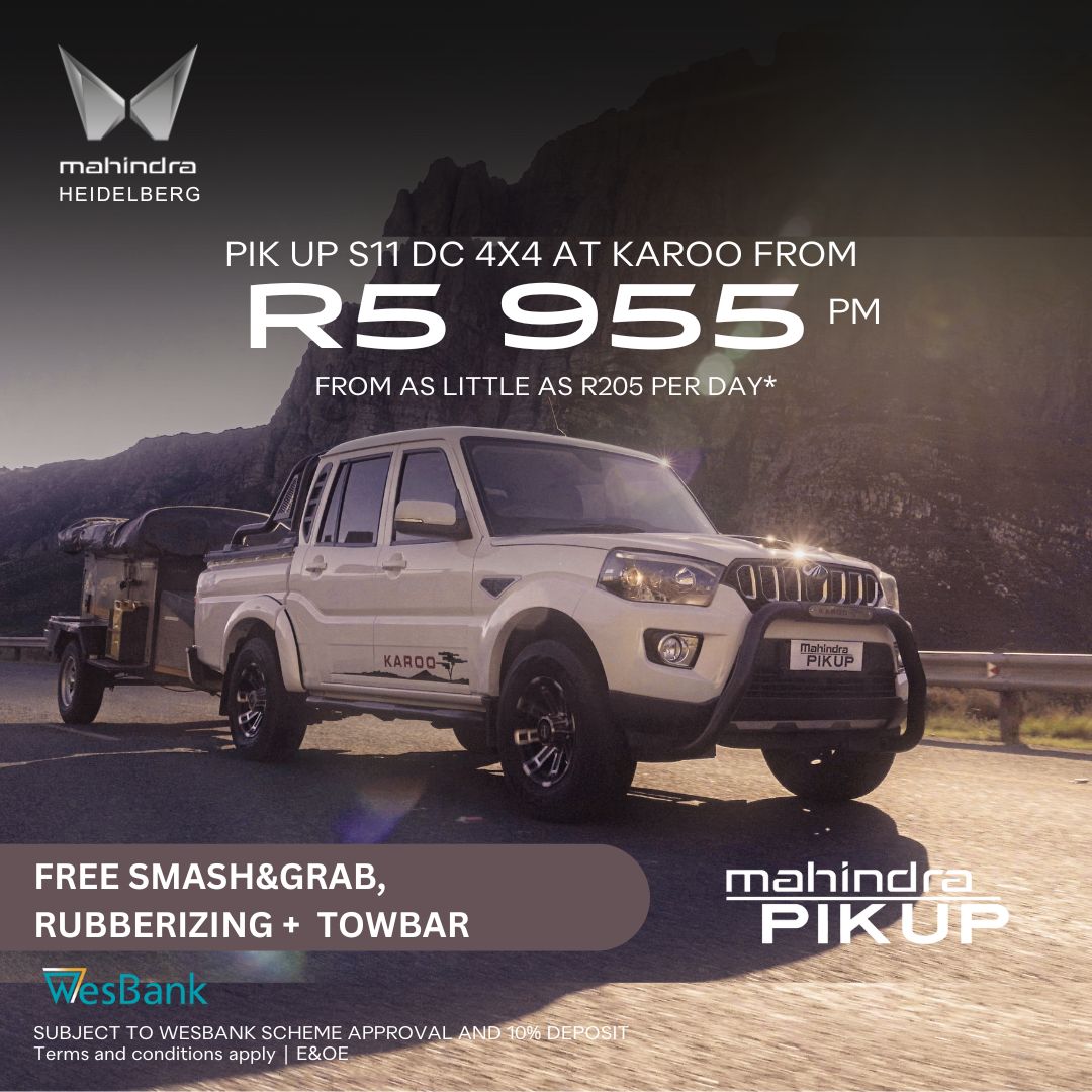 Mahindra Pik Up S11 DC 4X4 AT KAROO Special Offer