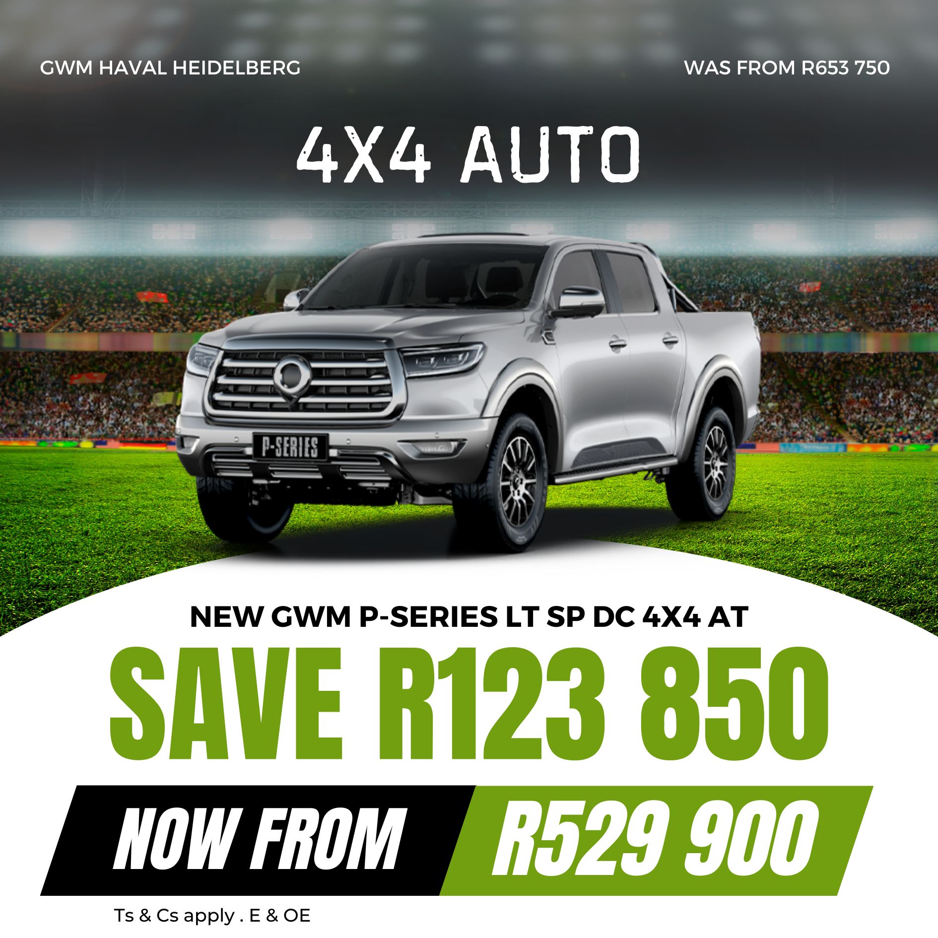 New GWM P-Series LT SP DC 4×4 AT – Emailer image from AutoCity GWM