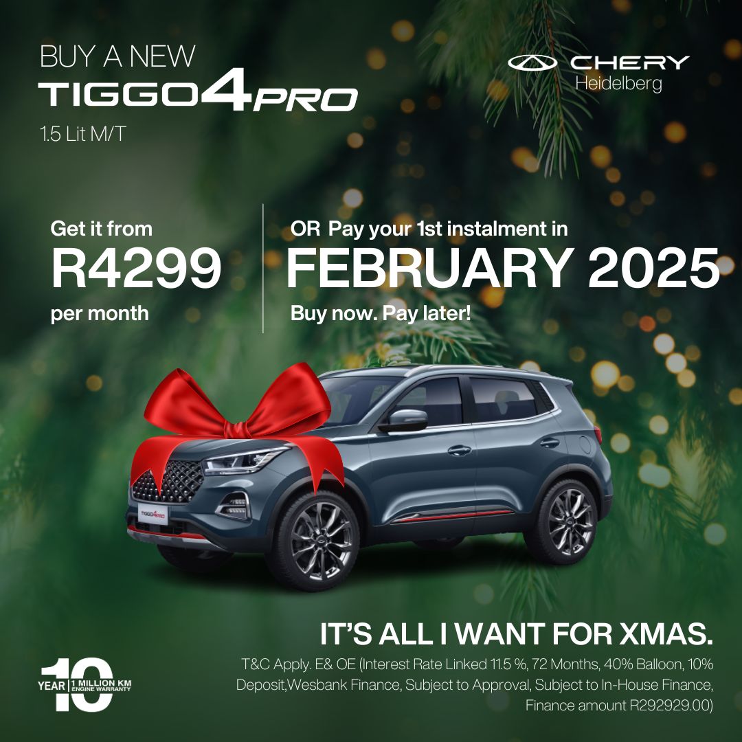 New Chery Tiggo 4 Pro – Christmas special image from AutoCity Chery