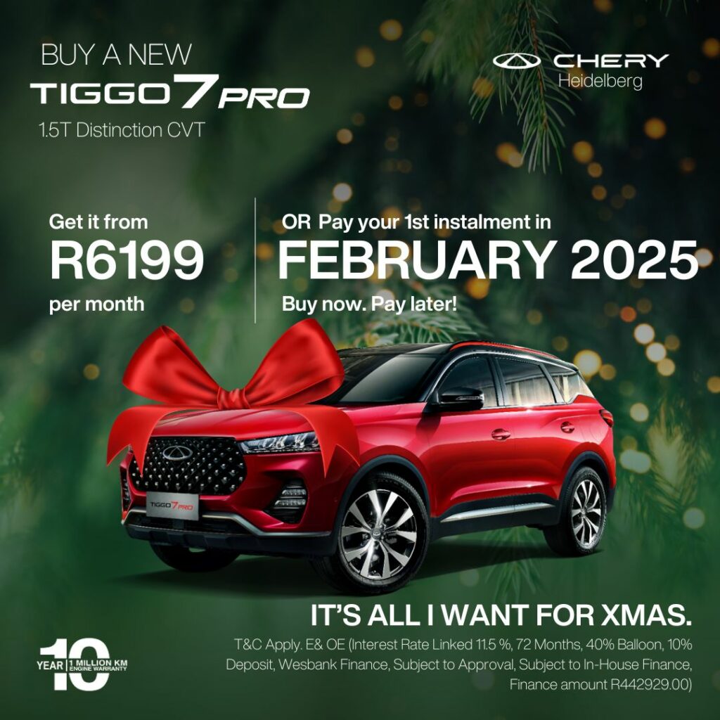 Chery Tiggo 7 Pro – Buy now pay later – Christmas Special image from 